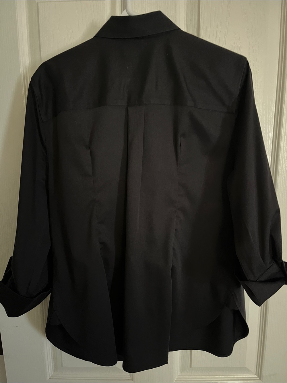 Chico's Black Women’s 3/4 Length Sleeve Button-Up Shirt - Picture 2 of 5